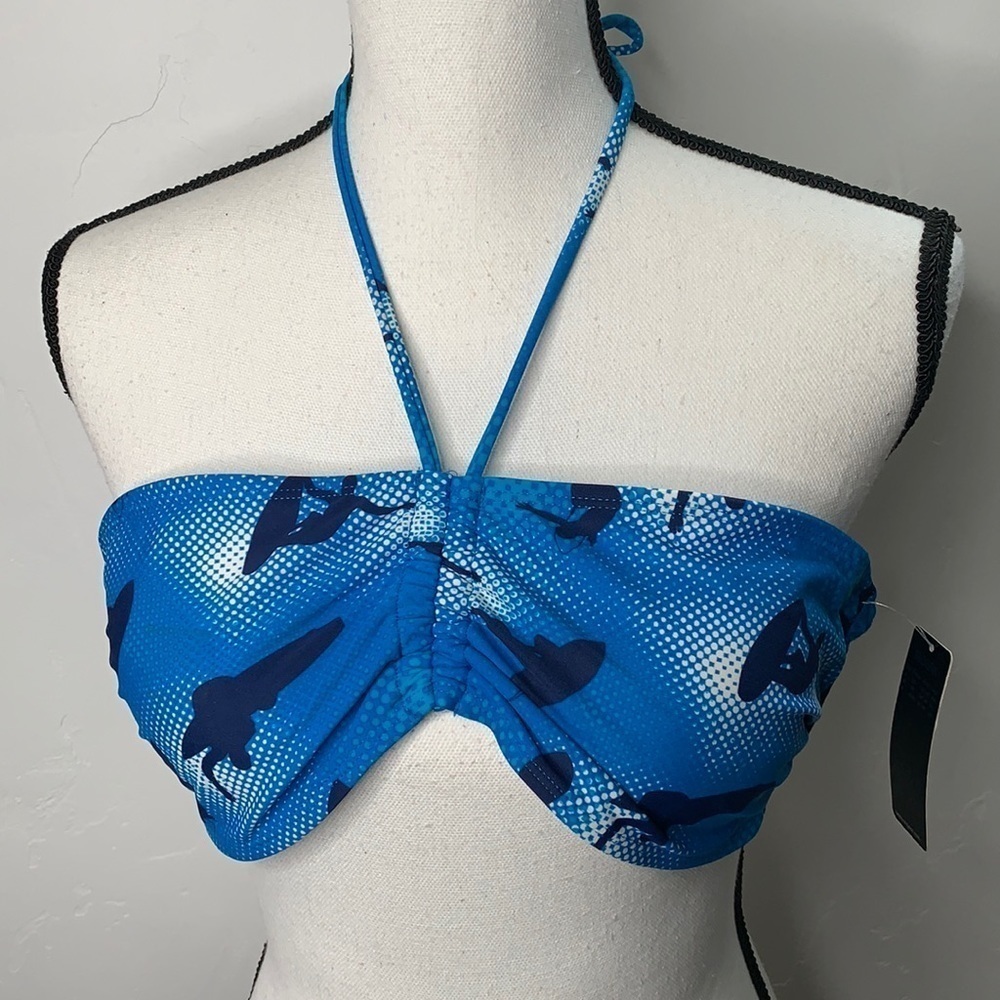 Ingear NWT Blue Surfer Pattern Bikini Top - L SW2055
